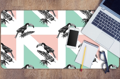 Schreibtisch Unterlegmatte Tukan mit Dreiecke