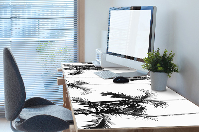 Schreibtischunterlage Schwarz-Weiß-Palme