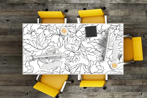 Schreibtisch Unterlegmatte Pfingstrosenblumen