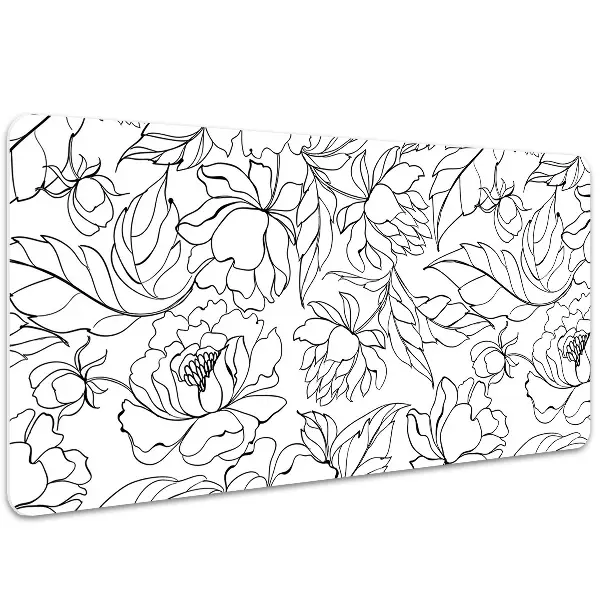 Schreibtisch Unterlegmatte Pfingstrosenblumen