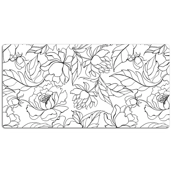 Schreibtisch Unterlegmatte Pfingstrosenblumen