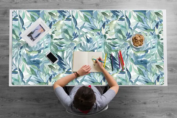 Büro-Schreibtischmatte Pastellblätter