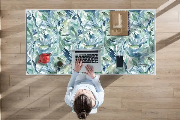 Büro-Schreibtischmatte Pastellblätter