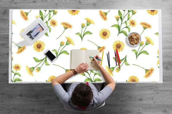 PVC Schreibtischmatte Sonnenblumen
