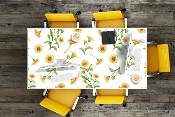PVC Schreibtischmatte Sonnenblumen