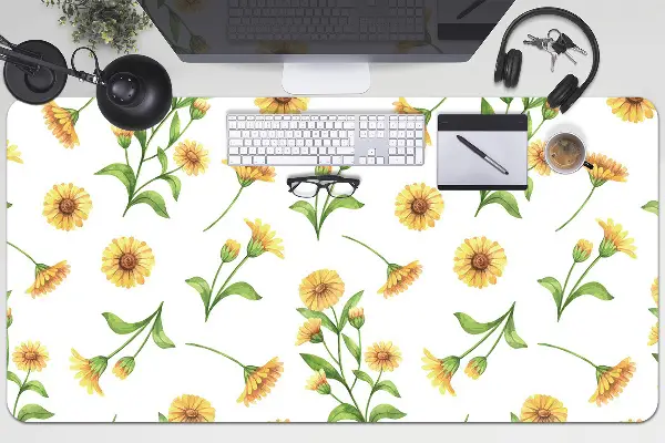 PVC Schreibtischmatte Sonnenblumen