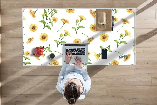 PVC Schreibtischmatte Sonnenblumen