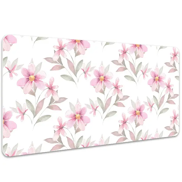 Schreibtisch Unterlegmatte Pinke Blumen