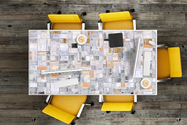 Büro-Schreibtischmatte Bunte Fliesen