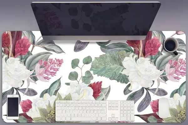 Schreibtisch Unterlegmatte Farbenfrohe Blumen