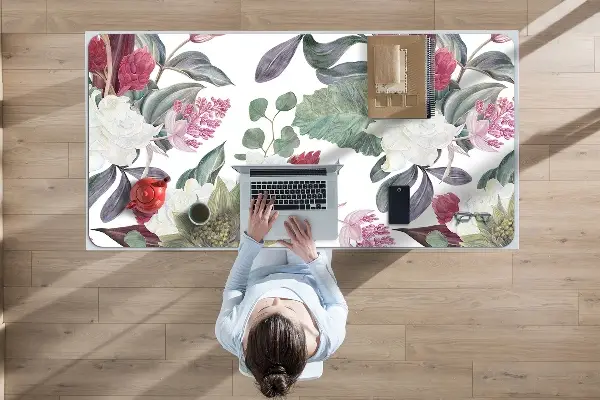 Schreibtisch Unterlegmatte Farbenfrohe Blumen