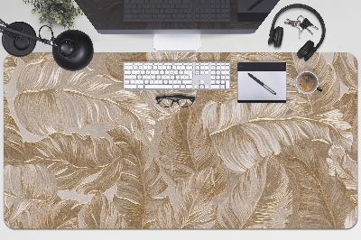 Schreibtisch Unterlegmatte Goldene Blätter