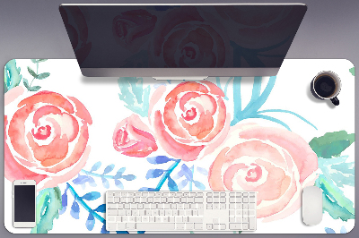Büro-Schreibtischmatte Helle Blumen