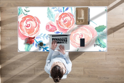 Büro-Schreibtischmatte Helle Blumen