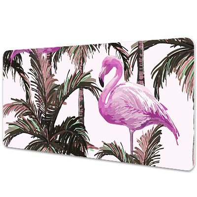 Schreibtisch Unterlegmatte Flamingos in Palm.