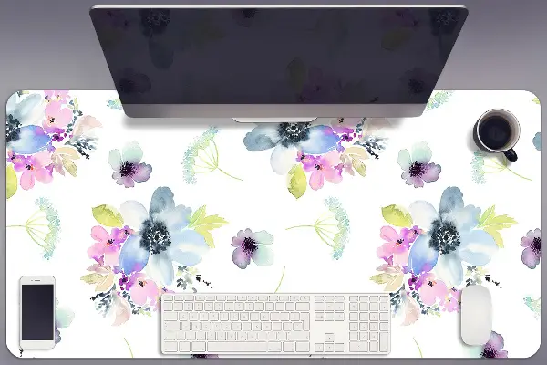 Schreibtischunterlage Lilane Blumen