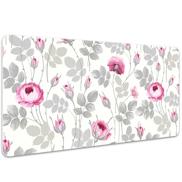 PVC Schreibtischmatte Pastellrosen.