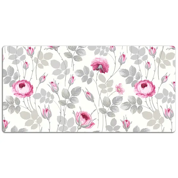 PVC Schreibtischmatte Pastellrosen.