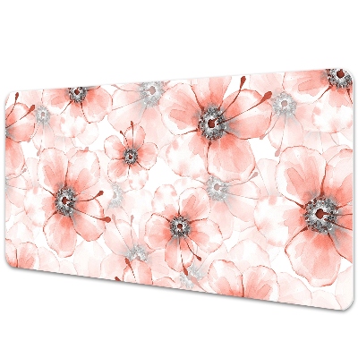 PVC Schreibtischmatte Orangefarbene Blumen