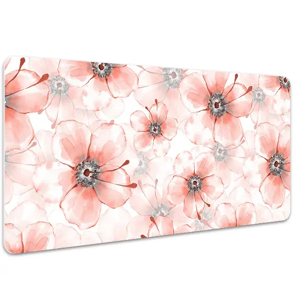 PVC Schreibtischmatte Orangefarbene Blumen