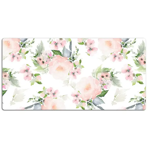 PVC Schreibtischmatte Pastellblumen