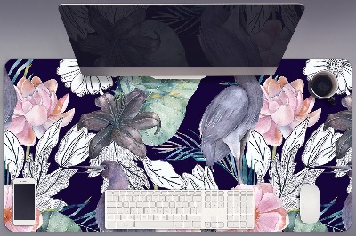 Schreibtischunterlage Vögel in den Blumen