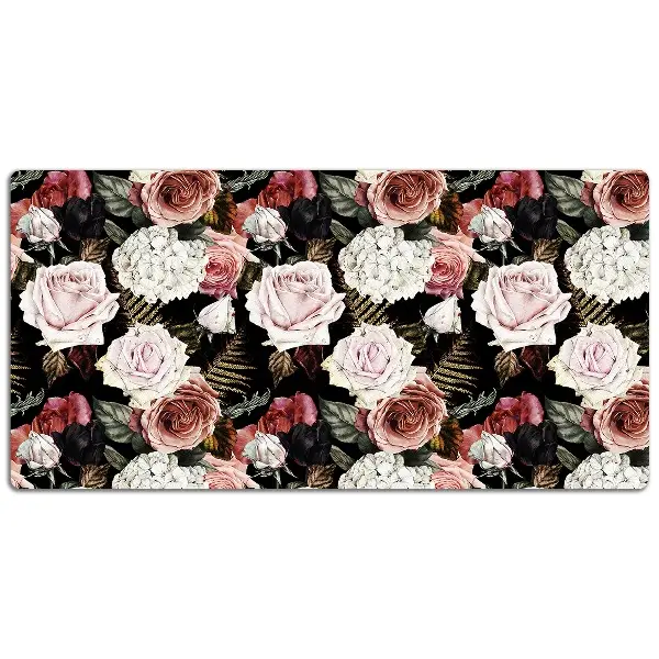 Büro-Schreibtischmatte Barockblumen