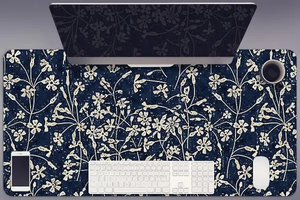 Schreibtisch Unterlegmatte Blumenmuster