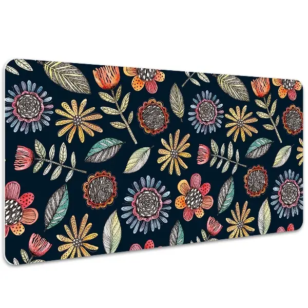 PVC Schreibtischmatte Farbenfrohe Blumen