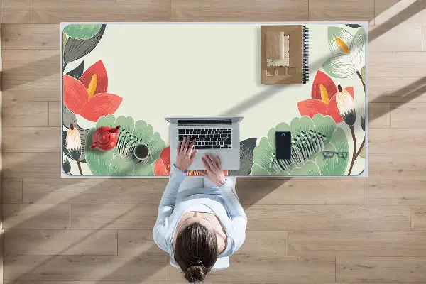 Büro-Schreibtischmatte Frühlingsblumen