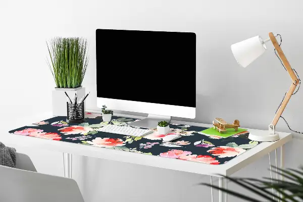 Büro-Schreibtischmatte Lackierte Blumen