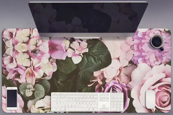 PVC Schreibtischmatte Barockblumen