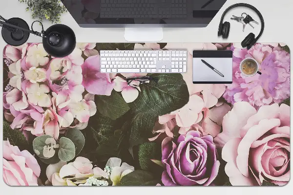 PVC Schreibtischmatte Barockblumen
