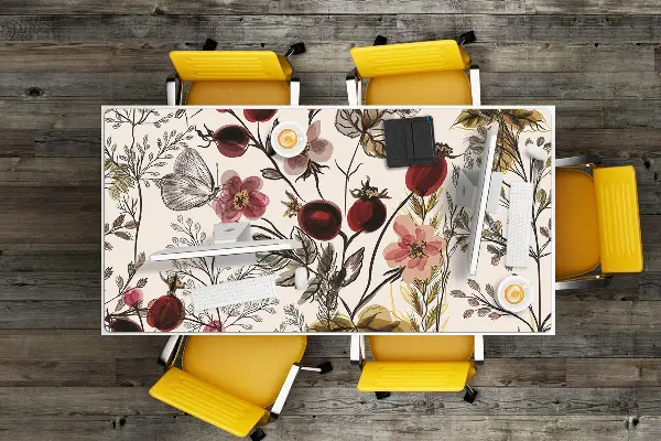 Schreibtisch Unterlegmatte Feldblumen