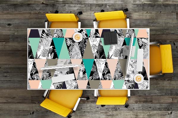 PVC Schreibtischmatte Tropisches Patchwork.
