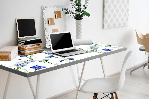 PVC Schreibtischmatte Lackierte Blumen