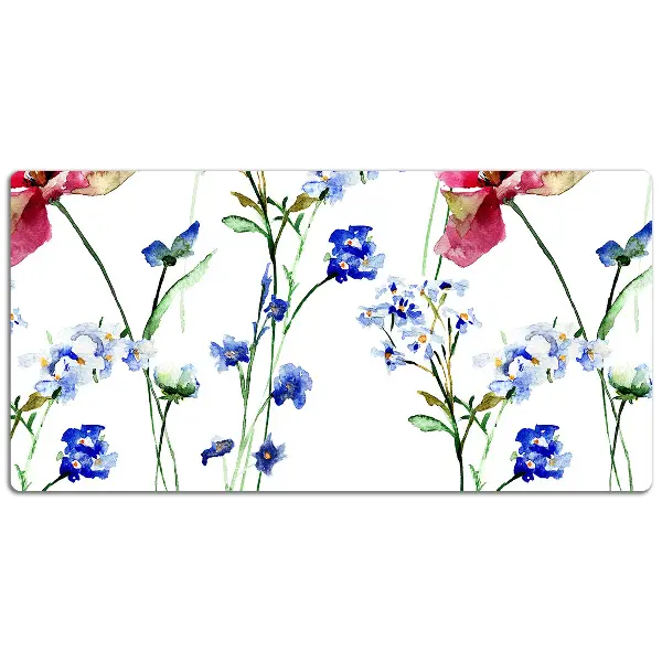 PVC Schreibtischmatte Lackierte Blumen