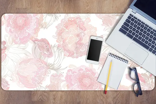 Schreibtisch Unterlegmatte Blumenmuster