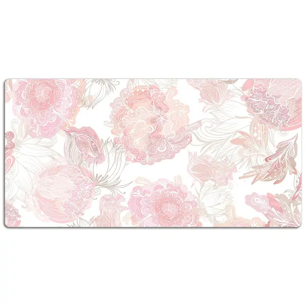 Schreibtisch Unterlegmatte Blumenmuster