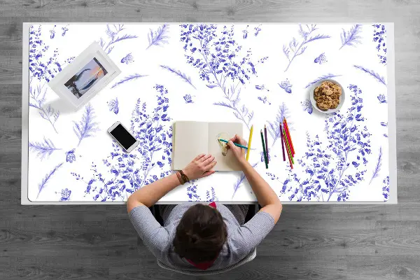 Schreibtischunterlage Aquarell-Lavendel.