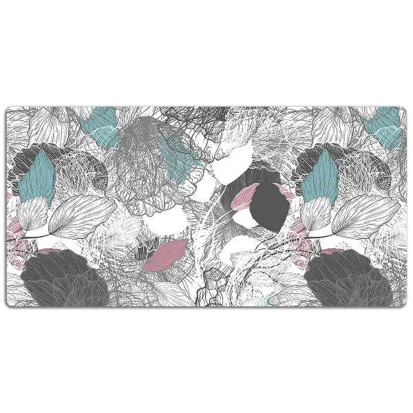 PVC Schreibtischmatte Blumenmuster