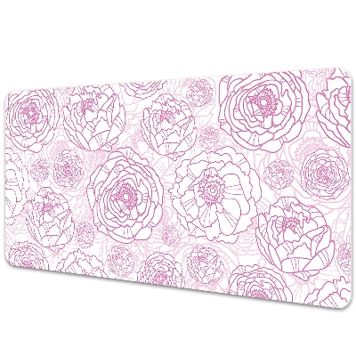 PVC Schreibtischmatte Pinke Blumen