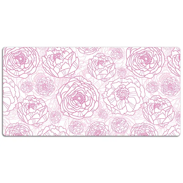 PVC Schreibtischmatte Pinke Blumen
