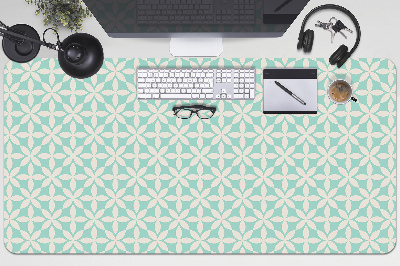Büro-Schreibtischmatte Weiß blaues Muster