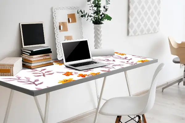 PVC Schreibtischmatte Lackierte Blumen