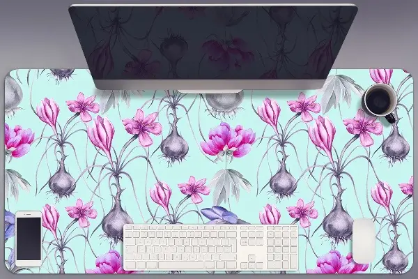 Büro-Schreibtischmatte Krokusse mit Zwiebeln