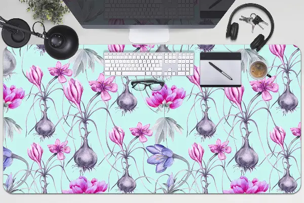 Büro-Schreibtischmatte Krokusse mit Zwiebeln