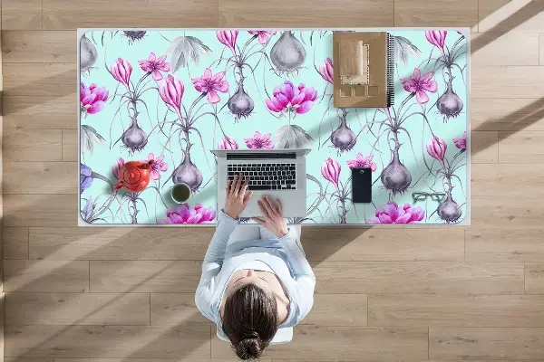 Büro-Schreibtischmatte Krokusse mit Zwiebeln
