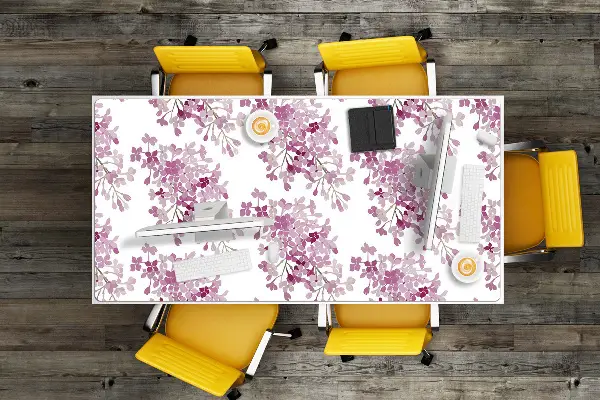 Büro-Schreibtischmatte Pinke Blumen