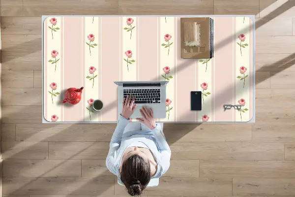 Schreibtisch Unterlegmatte Rosen